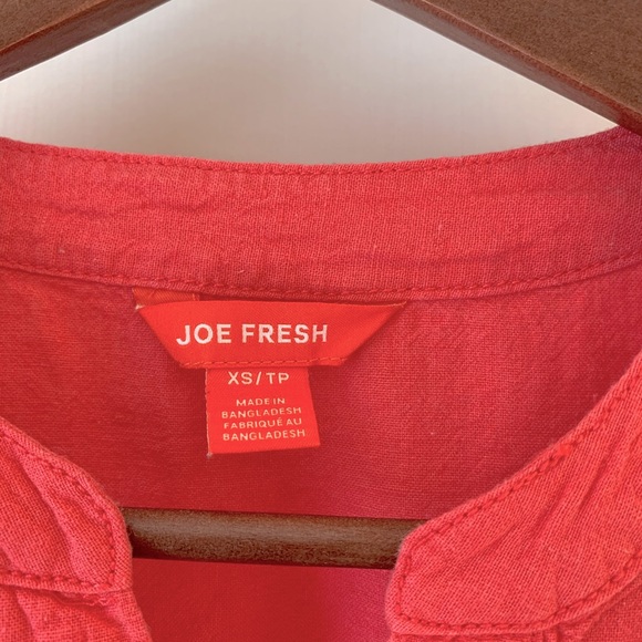 Linen Blend Coral Dress - Picture 3 of 5